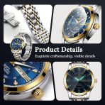 Watch for Man Luxury Men's Diamond Style Quartz Watch Smart Watch for Men Wrist Watch Gold/Black Gift for Boyfriend/Husband - Image 6