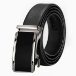Luxury Men’s Reversible Leather Belt with Bold Auto-Lock Buckle