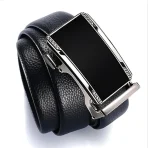Luxury Men’s Reversible Leather Belt with Bold Auto-Lock Buckle - Image 2