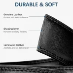 Premium Reversible Top-Grain Leather Belt - Elegant Black Click-to-Lock Design Black - Image 3