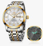 Watch for Man Luxury Men's Diamond Style Quartz Watch Smart Watch for Men Wrist Watch Gold/Black Gift for Boyfriend/Husband