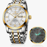 Watch for Man Luxury Men's Diamond Style Quartz Watch Smart Watch for Men Wrist Watch Gold/Black Gift for Boyfriend/Husband