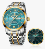 Watch for Man Luxury Men's Diamond Style Quartz Watch Smart Watch for Men Wrist Watch Gold/Black Gift for Boyfriend/Husband